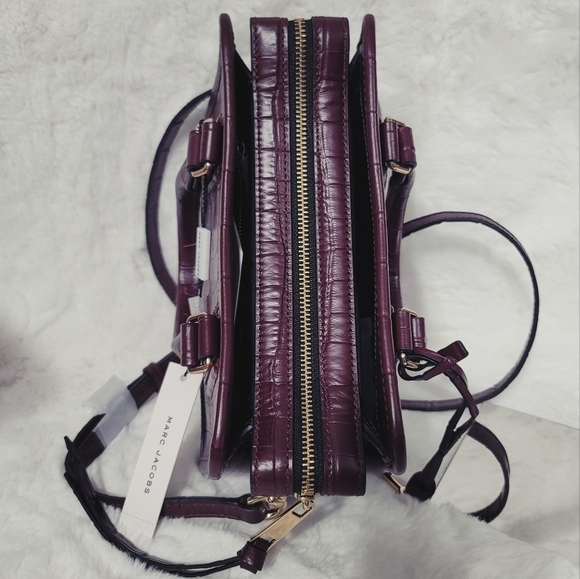 Marc Jacobs NWT Satchel Shoulder Bag Crossbody Handbag Purse Croc Embossed - Picture 2 of 12